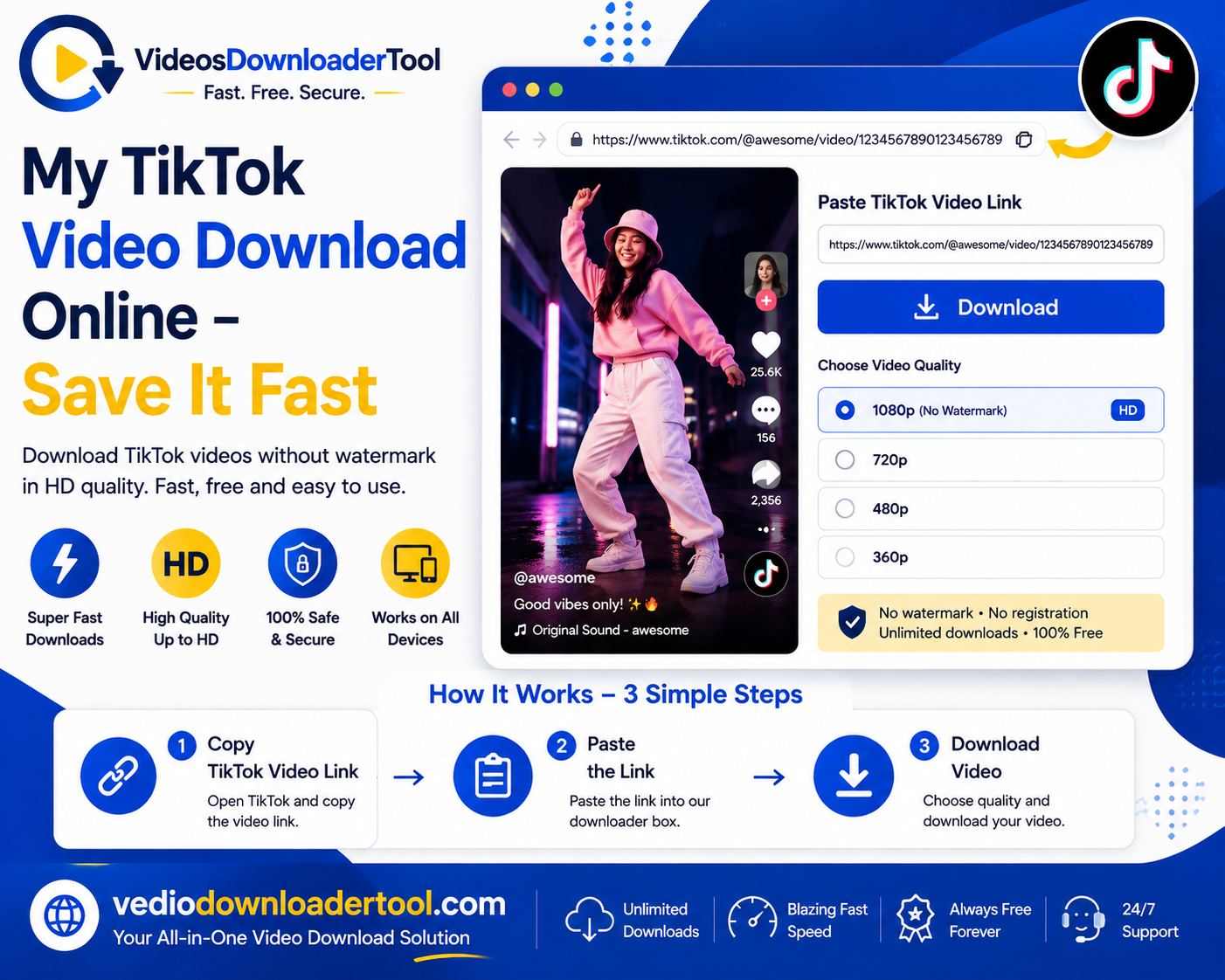 My TikTok Video Download Online – Save It Fast