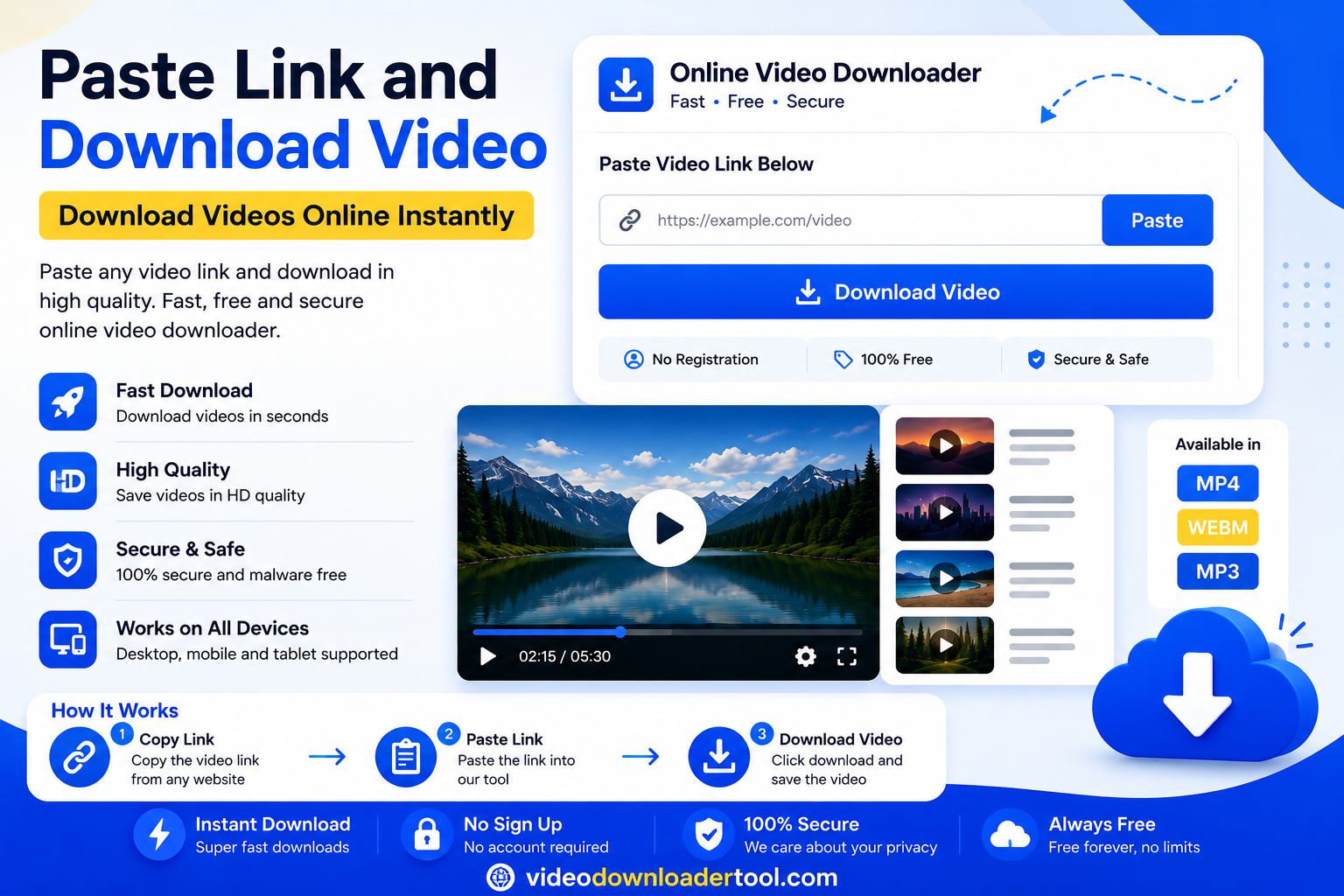 Paste Link and Download Video – Download Videos Online Instantly